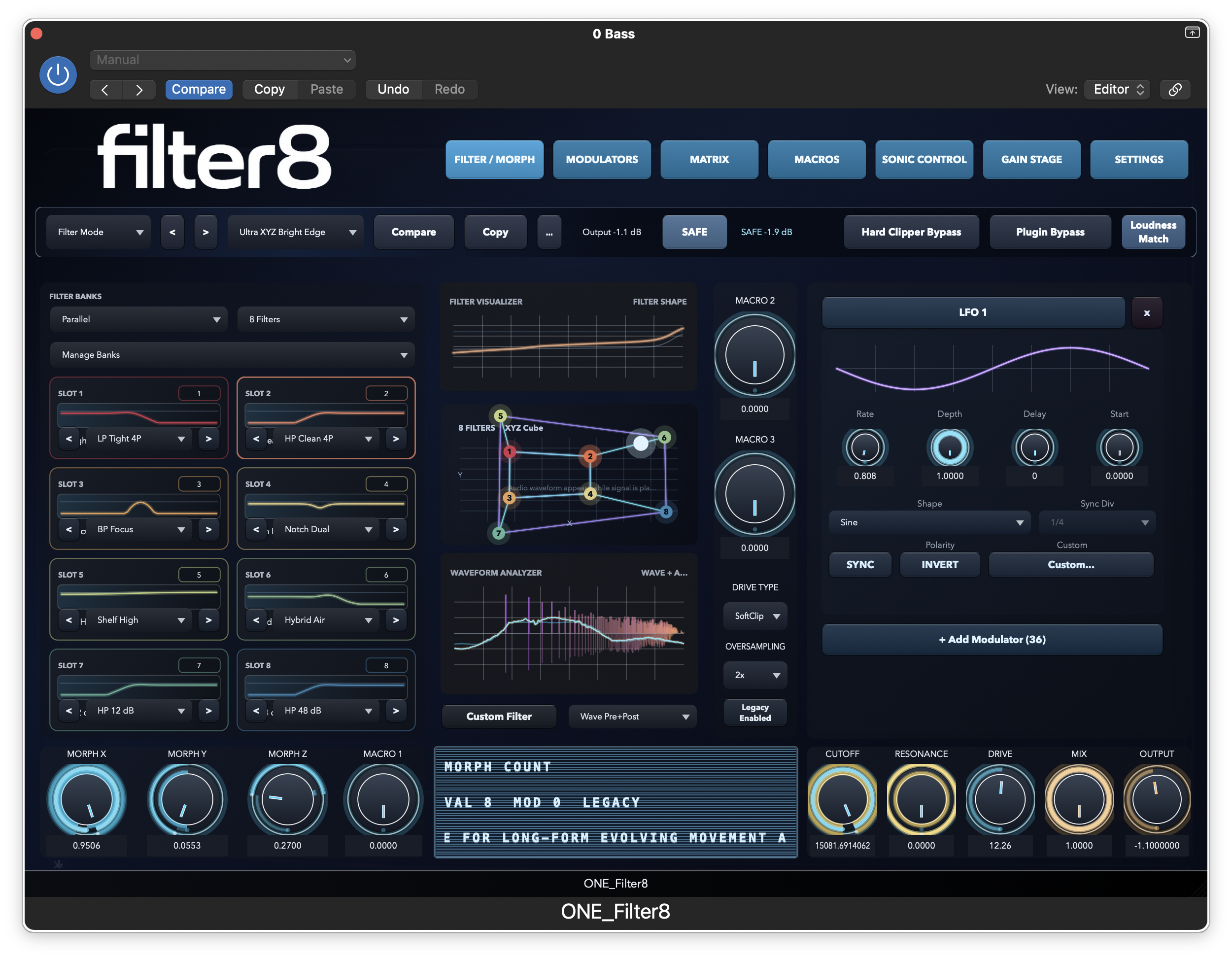 ONE_Filter8 filter morph page