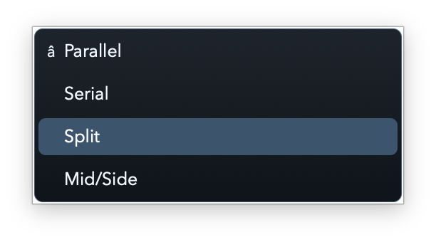Filter count menu