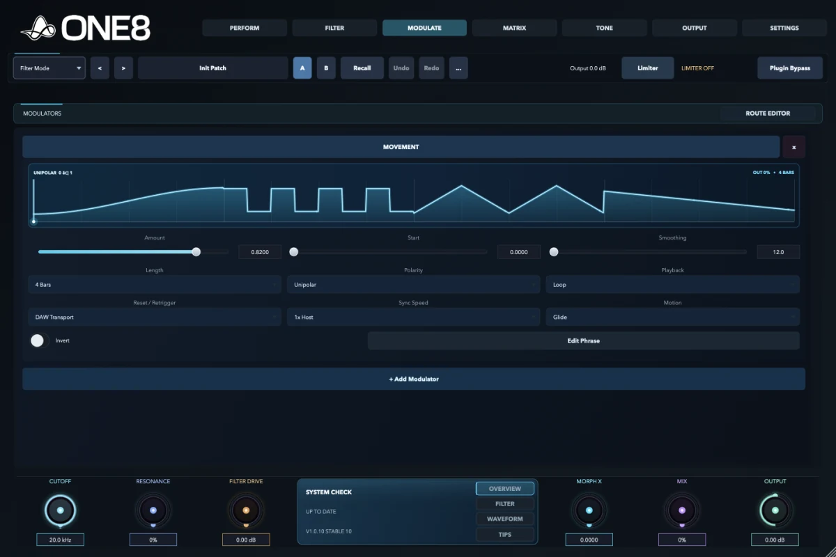 ONE8 Stable 10 Modulate page